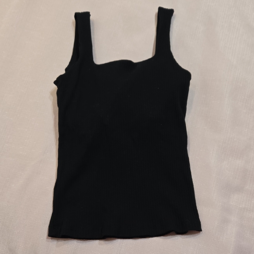 En Creme Black Fitted Sleeveless Bustier Tank Top SizeS - Picture 3 of 7